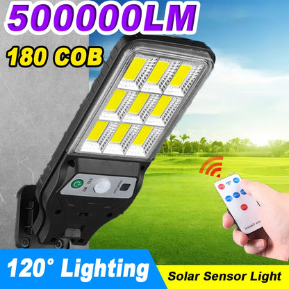 paweinuo Solar Outdoor Security Light – 180 COB, 120°, 3 Modes, Remote Control, IP65 | 3200mAh | 1pc / 2pcs