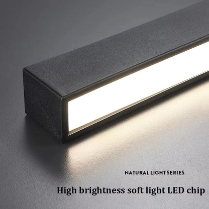 STDJHong 53cm LED Linear Ceiling Light – 18W, High CRI ≥90, Surface Mounted | Warm / Natural / Cool White | Black & White