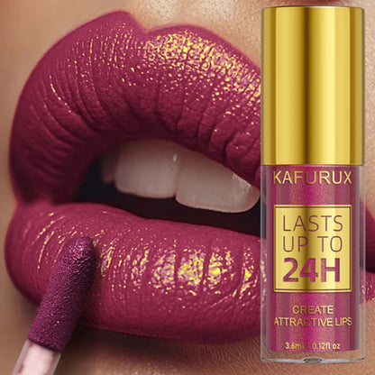 KAFURUX Glitter Diamond Shimmer Lip Gloss – 14 Colors, Waterproof, Long-Lasting Liquid Lipstick | Metallic & Sparkling | Single & 2pcs