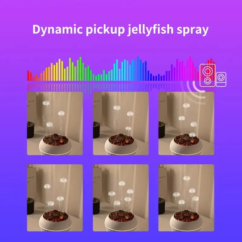 Zoeydam Jellyfish Humidifier & Aroma Diffuser – 250ml, 7-Color LED, Remote Control, Timer | EU / US / UK Plug