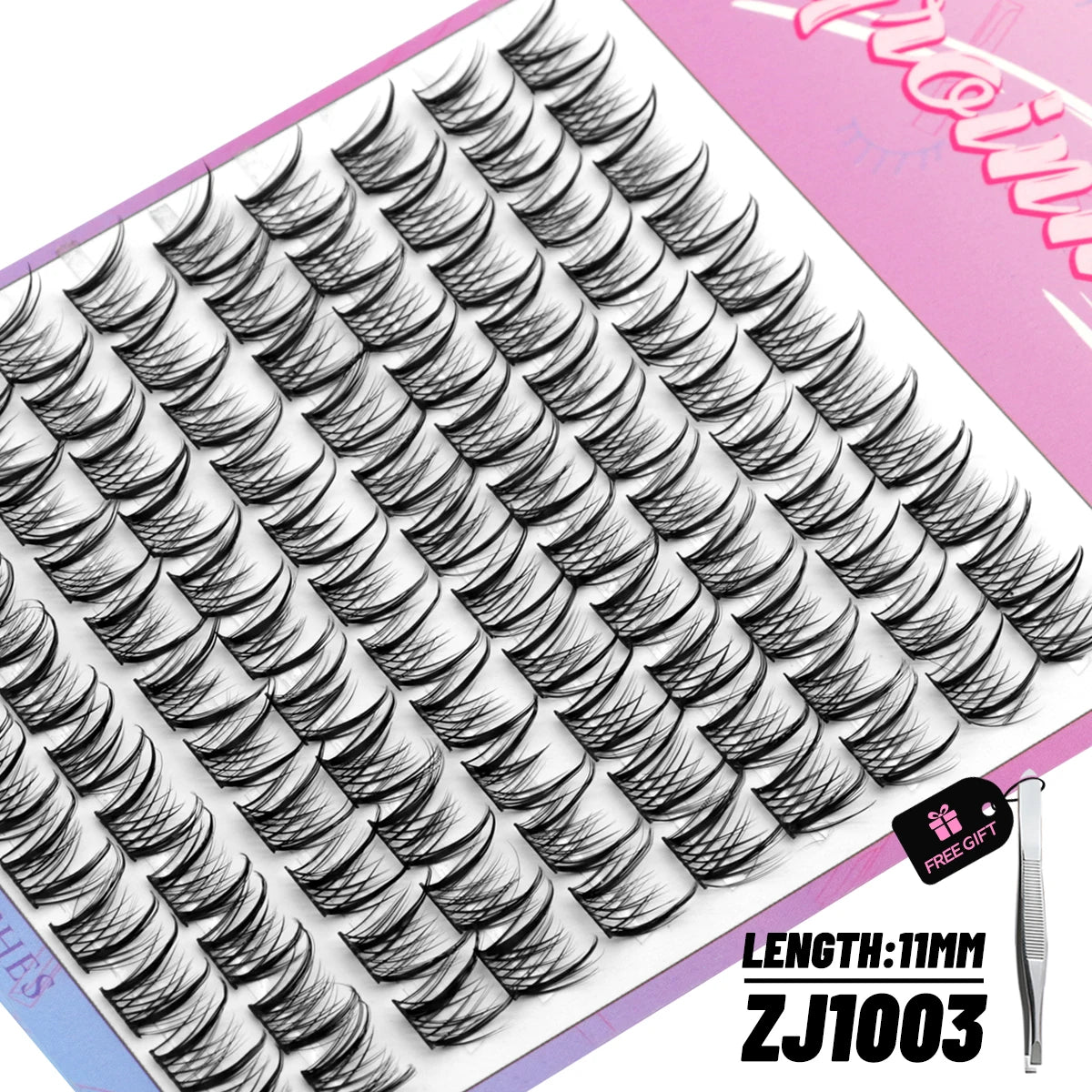 GROINNEYA DIY Cluster Lashes – 120 Natural Volume Individual Lash Clusters, 8–16mm | Soft Synthetic Hair | Mixed Tray | 17 Styles