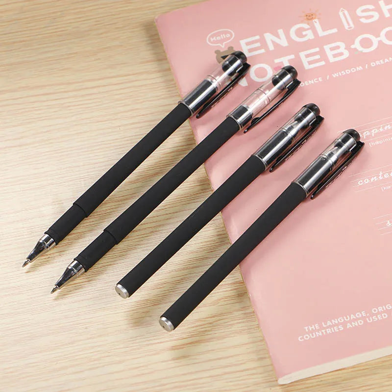 ゲルペンセット — 10本組、0.5mm極細、黒インク、学用品＆事務用品
