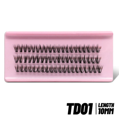 GROINNEYA DIY Cluster Lashes – 120 Natural Volume Individual Lash Clusters, 8–16mm | Soft Synthetic Hair | Mixed Tray | 17 Styles