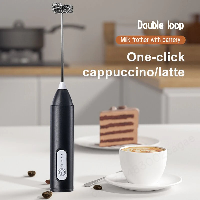 USB-C Rechargeable Milk Frother – 7000 RPM Handheld Electric Whisk for Coffee, Cappuccino & Matcha