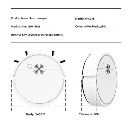 3-in-1 Smart Robot Vacuum Cleaner — Sweep, Mop & Suction, 4000Pa, Wireless