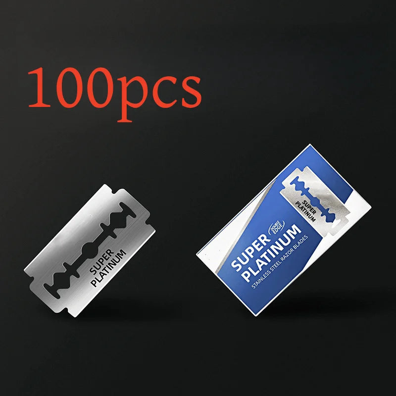 Double Edge Safety Razor Blades – 100pcs Stainless Steel, Sharp & Durable | For Face, Body, Underarm & Bikini | Men & Women