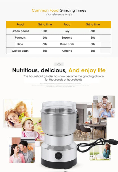 HK-8300 Electric Grinder – 150W Ultrafine Pulverizer for Coffee, Spices, Baby Food & Grains