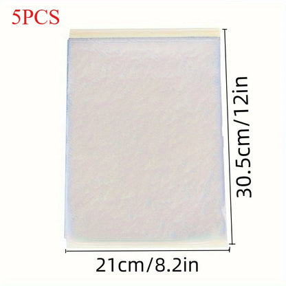 A4 Tattoo Transfer Paper – Carbon Thermal Stencil & Tracing Paper for Professional Tattoo Artists | 5pcs & 10pcs