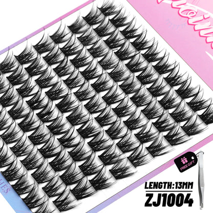 GROINNEYA DIY Cluster Lashes – 120 Natural Volume Individual Lash Clusters, 8–16mm | Soft Synthetic Hair | Mixed Tray | 17 Styles