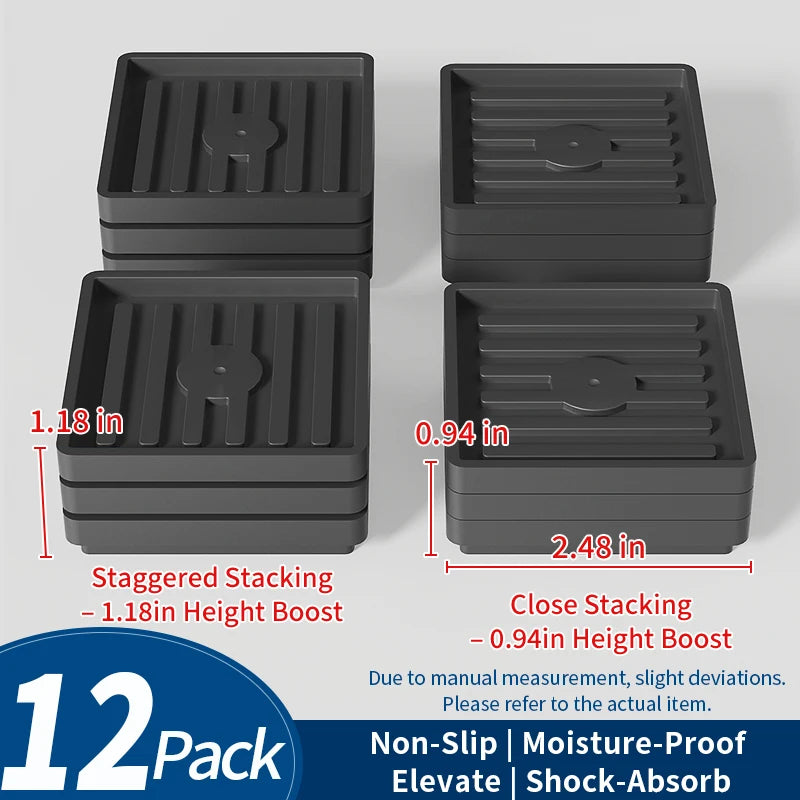 Plastic Furniture Heightening & Leveling Pads – Anti-Slip, Scratch-Proof | Models 068S / 069M / 092S / 092M | 1 / 4 / 8 / 12pcs