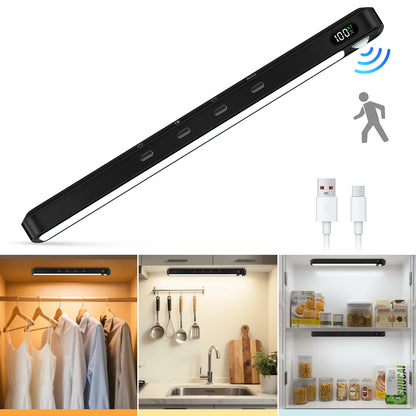 WILLED Rechargeable Motion Sensor Cabinet Light Bar – 3 Color Temps, 5 Brightness, Magnetic Mount | 25cm | 1pc / 2pcs