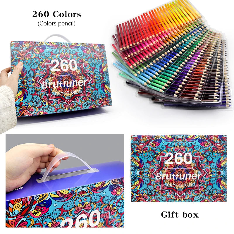 Brutfuner 色鉛筆 ― プロ用油性 & 水彩、12〜260色