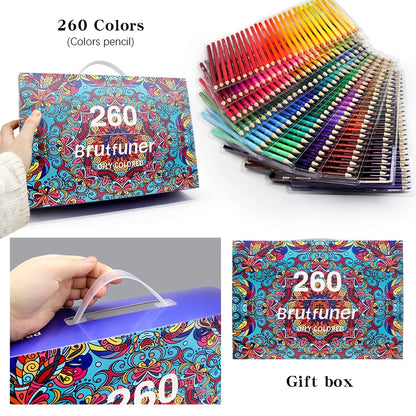 Brutfuner 色鉛筆 ― プロ用油性 & 水彩、12〜260色