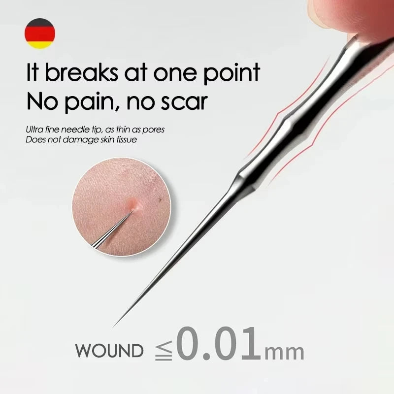 Stainless Steel Acne & Blackhead Extractor Tool – Pimple, Whitehead & Blackhead Remover | Hygienic & Portable | A / B / C / Full Set