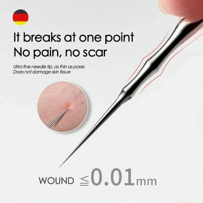 Stainless Steel Acne & Blackhead Extractor Tool – Pimple, Whitehead & Blackhead Remover | Hygienic & Portable | A / B / C / Full Set