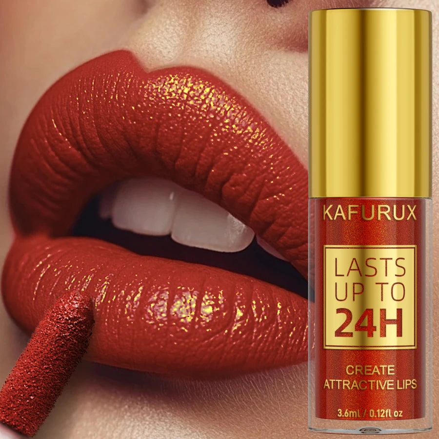 KAFURUX Glitter Diamond Shimmer Lip Gloss – 14 Colors, Waterproof, Long-Lasting Liquid Lipstick | Metallic & Sparkling | Single & 2pcs