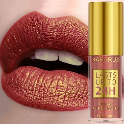 KAFURUX Glitter Diamond Shimmer Lip Gloss – 14 Colors, Waterproof, Long-Lasting Liquid Lipstick | Metallic & Sparkling | Single & 2pcs
