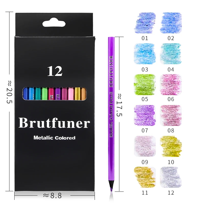 Brutfuner 色鉛筆 ― プロ用油性 & 水彩、12〜260色