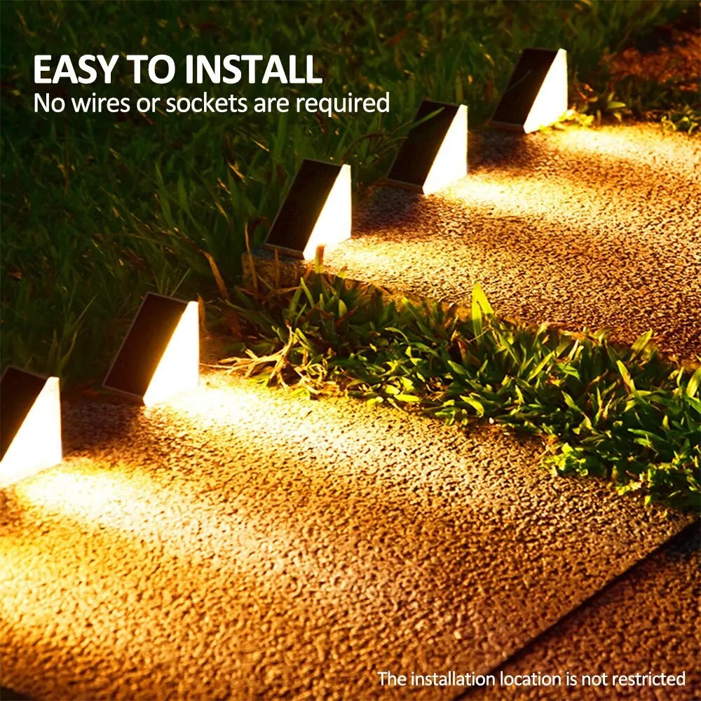 Solar Step & Deck Light – IP67 Waterproof, Auto On/Off, 8–12hr Runtime | Warm White / White / RGB | Stair, Patio & Garden