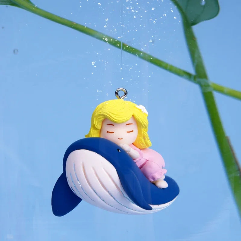 水槽用浮動オーナメント — 人魚、ダイバー、キキのデコレーション