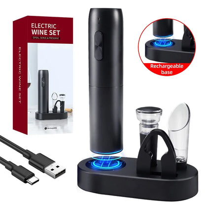 Electric Wine Opener – Rechargeable Automatic Corkscrew, Opens 100 Bottles Per Charge | With or Without Accessories