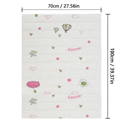3D Brick Pattern Self-Adhesive Wallpaper 70cm — Waterproof Peel & Stick