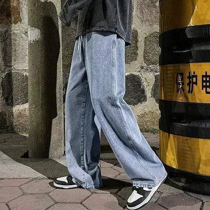 Streetwear Loose Wide Leg Jeans – Men
