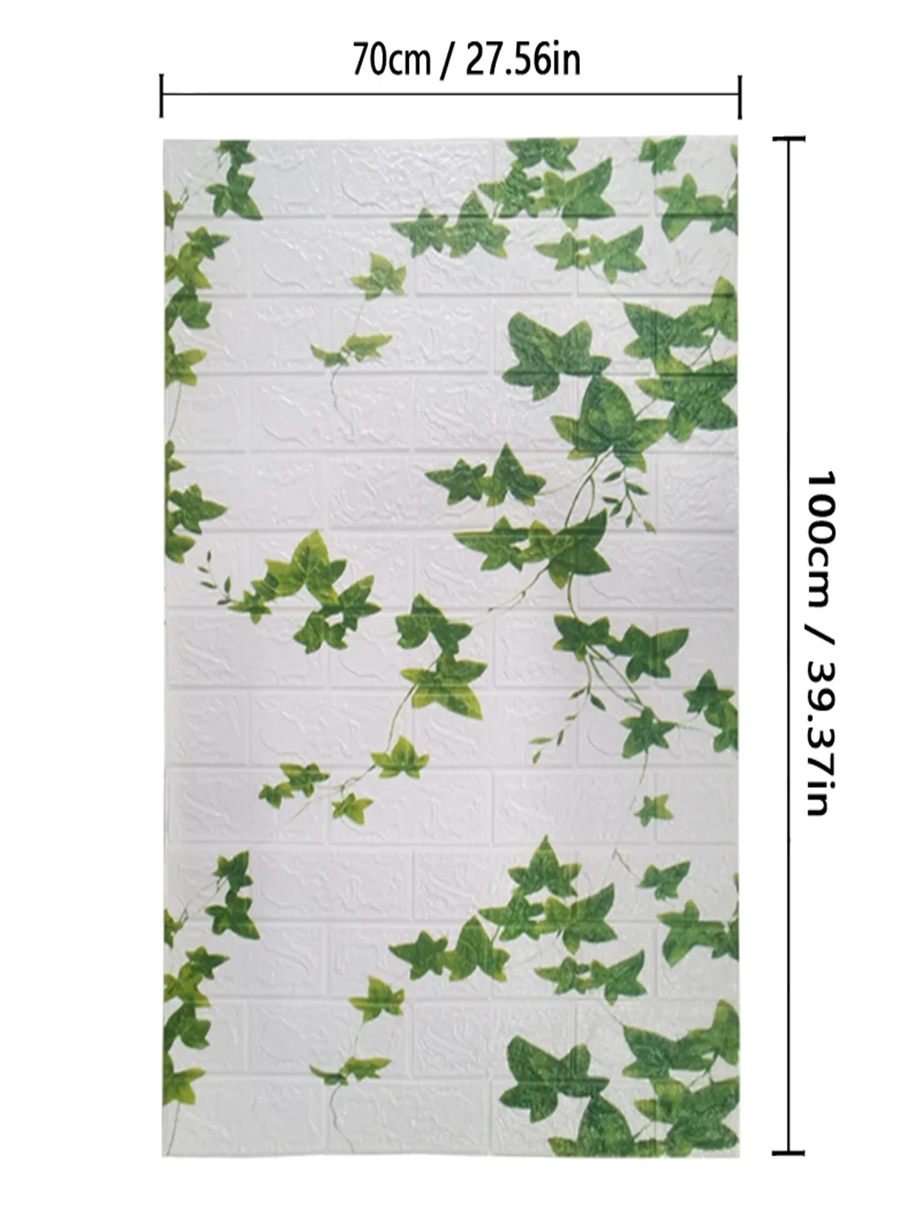 3D Brick Pattern Self-Adhesive Wallpaper 70cm — Waterproof Peel & Stick