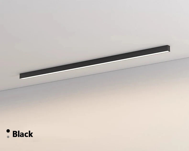 STDJHong 53cm LED Linear Ceiling Light – 18W, High CRI ≥90, Surface Mounted | Warm / Natural / Cool White | Black & White
