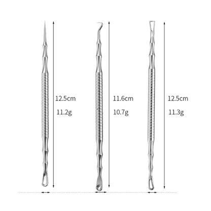 Stainless Steel Acne & Blackhead Extractor Tool – Pimple, Whitehead & Blackhead Remover | Hygienic & Portable | A / B / C / Full Set