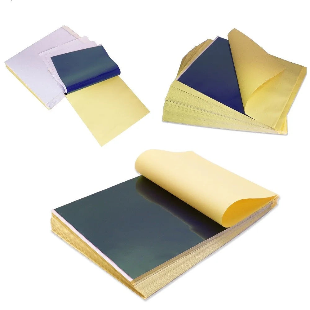 A4 Tattoo Transfer Paper – Carbon Thermal Stencil & Tracing Paper for Professional Tattoo Artists | 5pcs & 10pcs