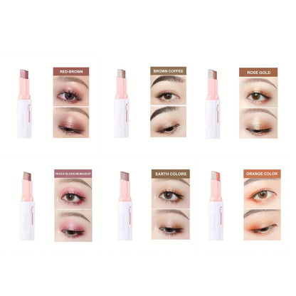 Two-Color Gradient Eyeshadow Stick – 3D Natural Finish, Long-Lasting | Single Shades 01–06 | 3pcs & 6pcs Sets