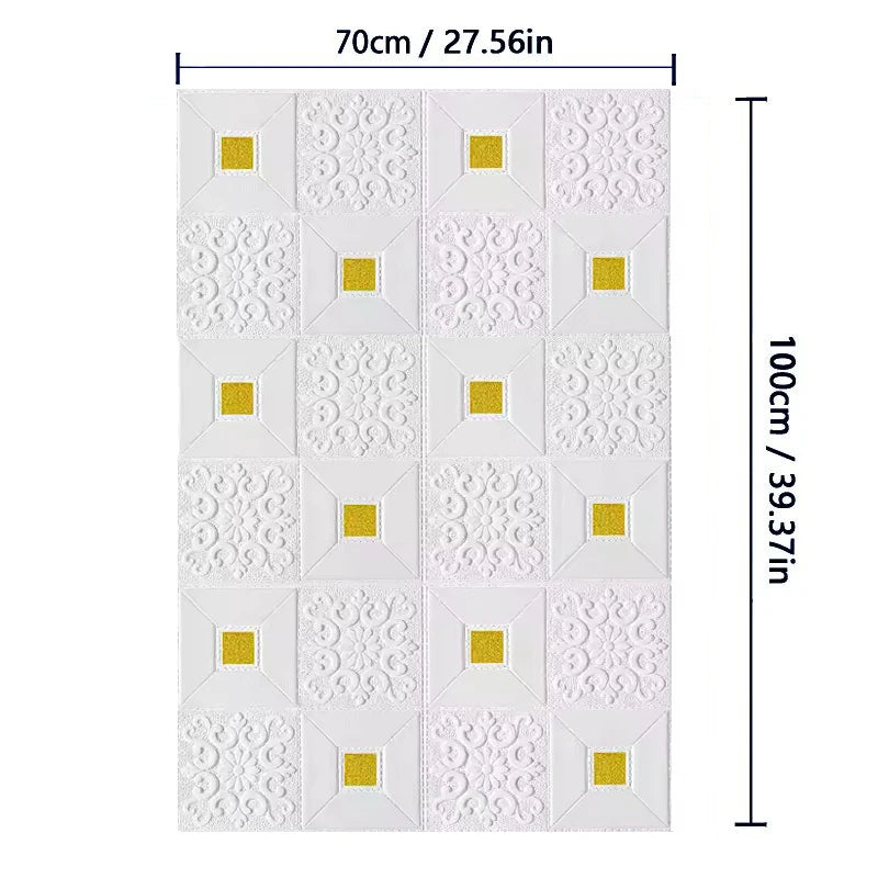 3D Brick Pattern Self-Adhesive Wallpaper 70cm — Waterproof Peel & Stick