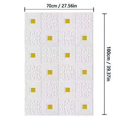 3D Brick Pattern Self-Adhesive Wallpaper 70cm — Waterproof Peel & Stick
