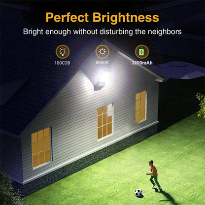 paweinuo Solar Outdoor Security Light – 180 COB, 120°, 3 Modes, Remote Control, IP65 | 3200mAh | 1pc / 2pcs