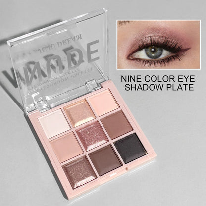 JUJU DREAM 9-Color Eyeshadow Palette – Matte & Shimmer, Soft Milk Tea Tones, Waterproof, Long-Lasting | Single & Triple Sets