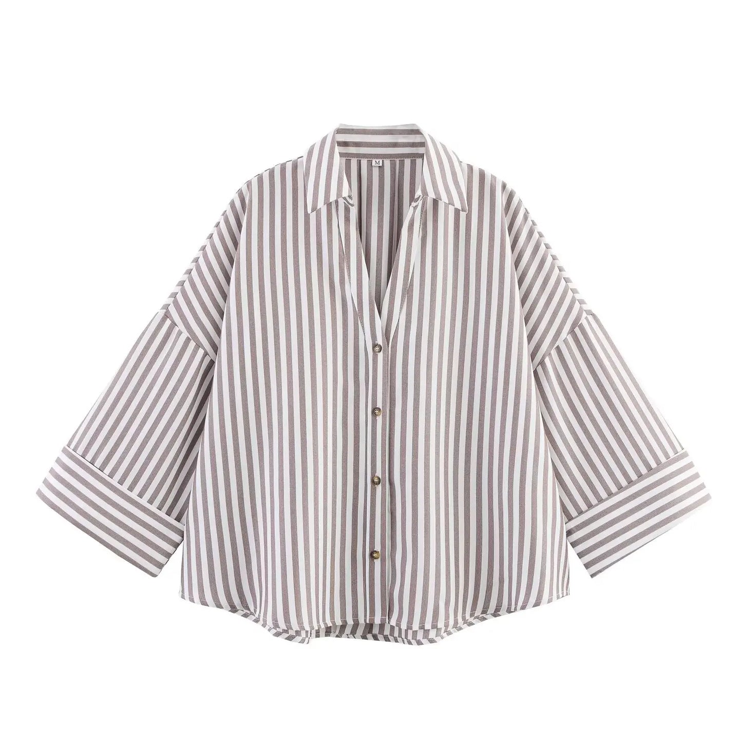 KONDALA Casual Loose Wide-Sleeve Shirt – Women