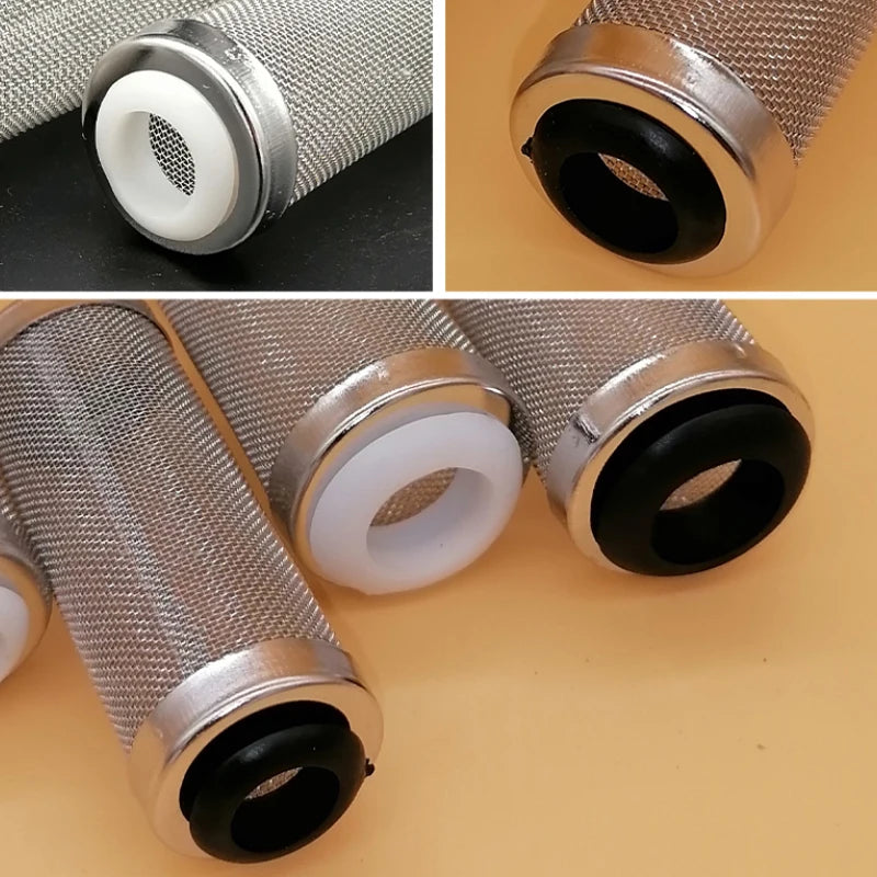 Findixpet 水槽用インレットプレフィルター - ステンレスメッシュガード 12/16mm