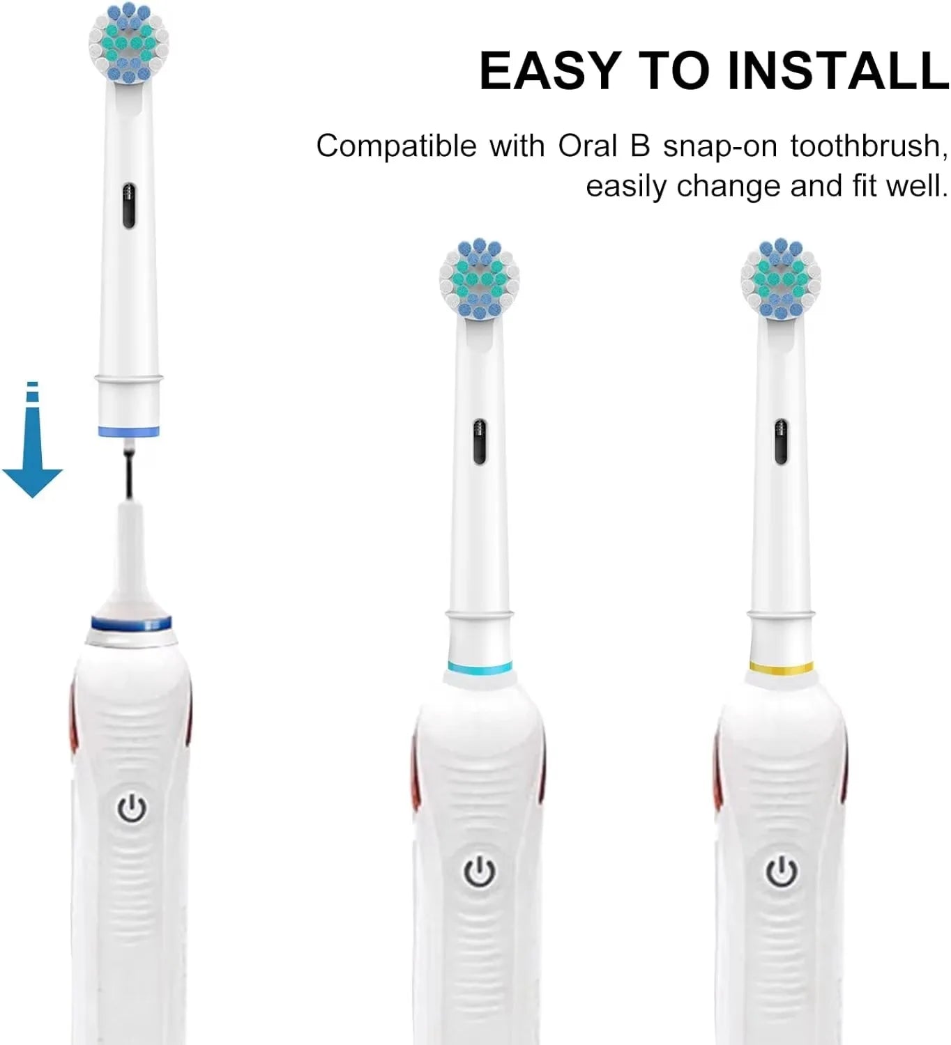 KVIFO SB-17A Electric Toothbrush Replacement Heads – Soft Dupont Bristles, Precision Cleaning | 4 / 8 / 12 / 16 / 20pcs