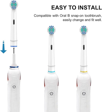 KVIFO SB-17A Electric Toothbrush Replacement Heads – Soft Dupont Bristles, Precision Cleaning | 4 / 8 / 12 / 16 / 20pcs