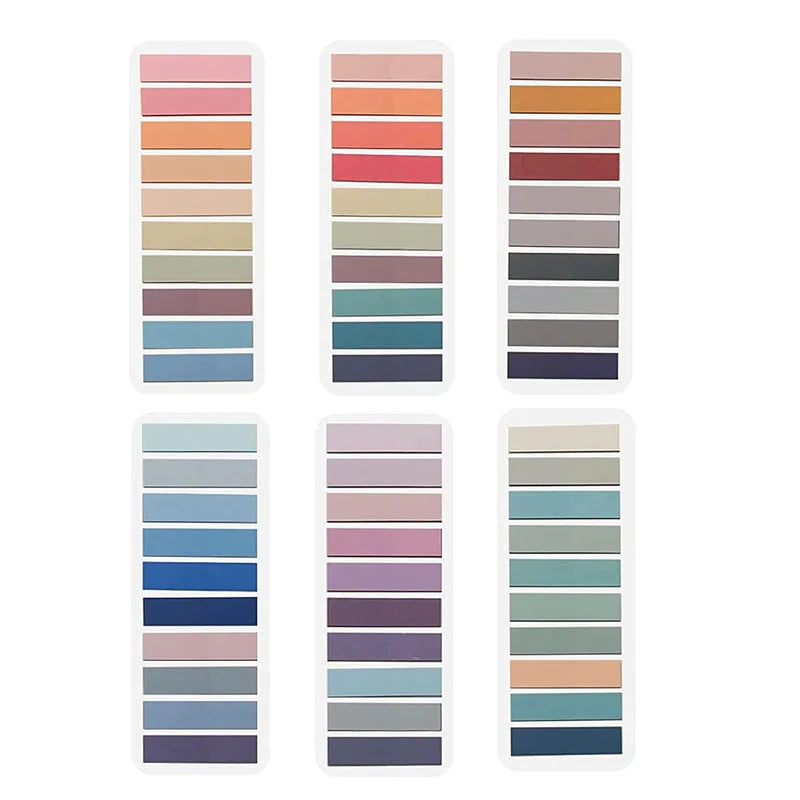 Morandi Color Sticky Note Tabs — Book Annotation & File Index Stickers