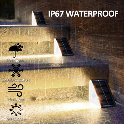 Solar Step & Deck Light – IP67 Waterproof, Auto On/Off, 8–12hr Runtime | Warm White / White / RGB | Stair, Patio & Garden