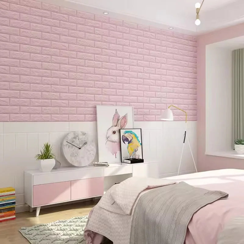 3D Brick Pattern Self-Adhesive Wallpaper 70cm — Waterproof Peel & Stick