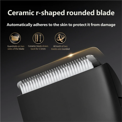 Men's Body & Groin Trimmer – IPX6 Waterproof, SkinSafe Foil Blades, Rechargeable | Sensitive Skin | Blue & Black