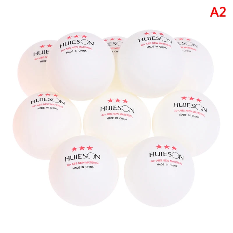 3-Star ABS Table Tennis Balls 40+mm — 10pcs Training Pack