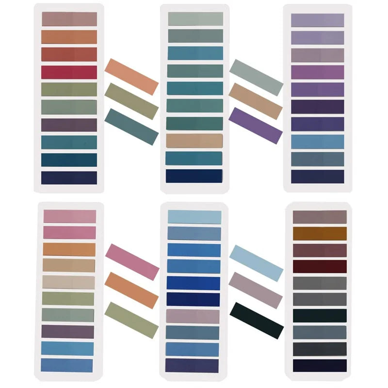 Morandi Color Sticky Note Tabs — Book Annotation & File Index Stickers