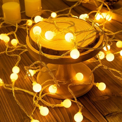 OKAL RED EAST Ball LED String Lights – Waterproof, USB or Battery, 1.5–12M | Warm / White / Colorful | Indoor & Outdoor Fairy Lights