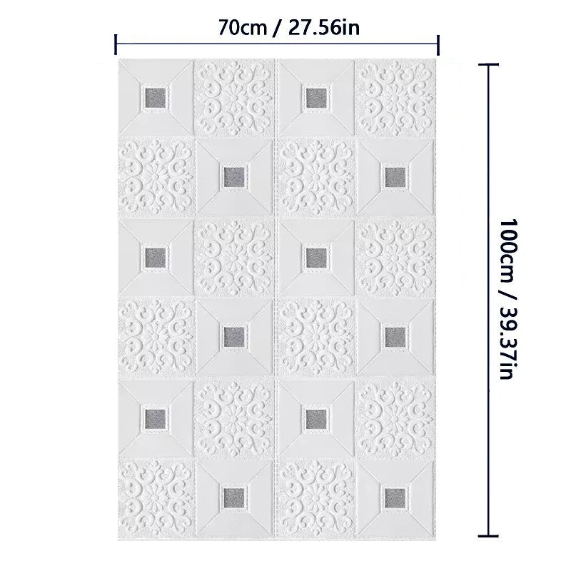 3D Brick Pattern Self-Adhesive Wallpaper 70cm — Waterproof Peel & Stick