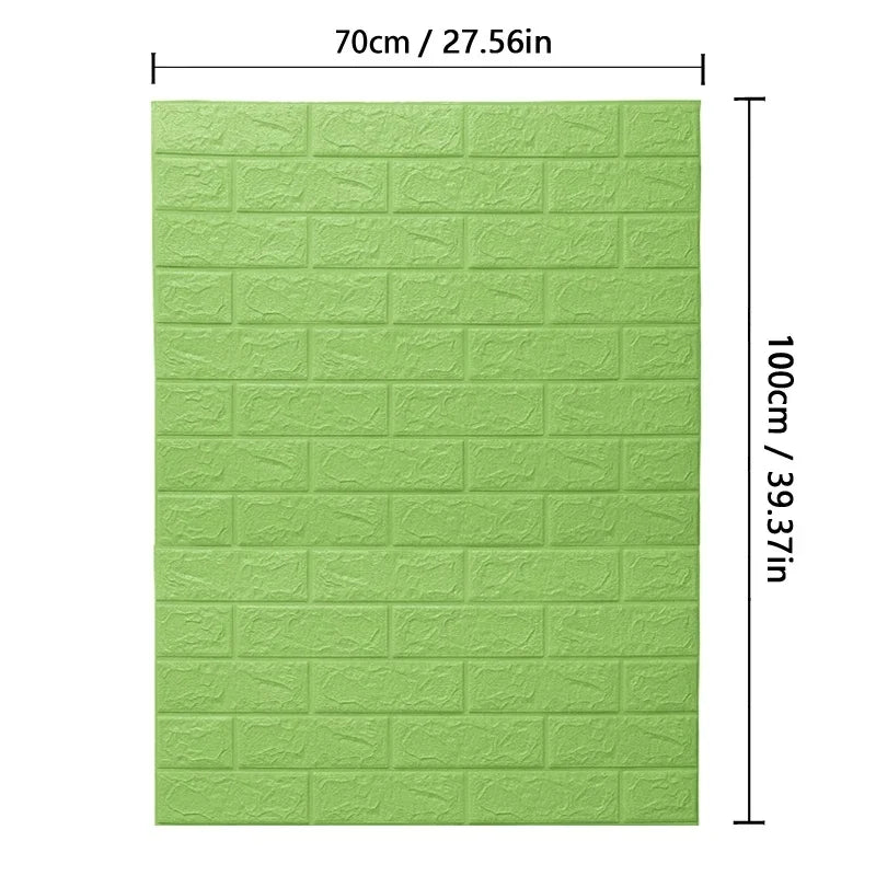 3D Brick Pattern Self-Adhesive Wallpaper 70cm — Waterproof Peel & Stick