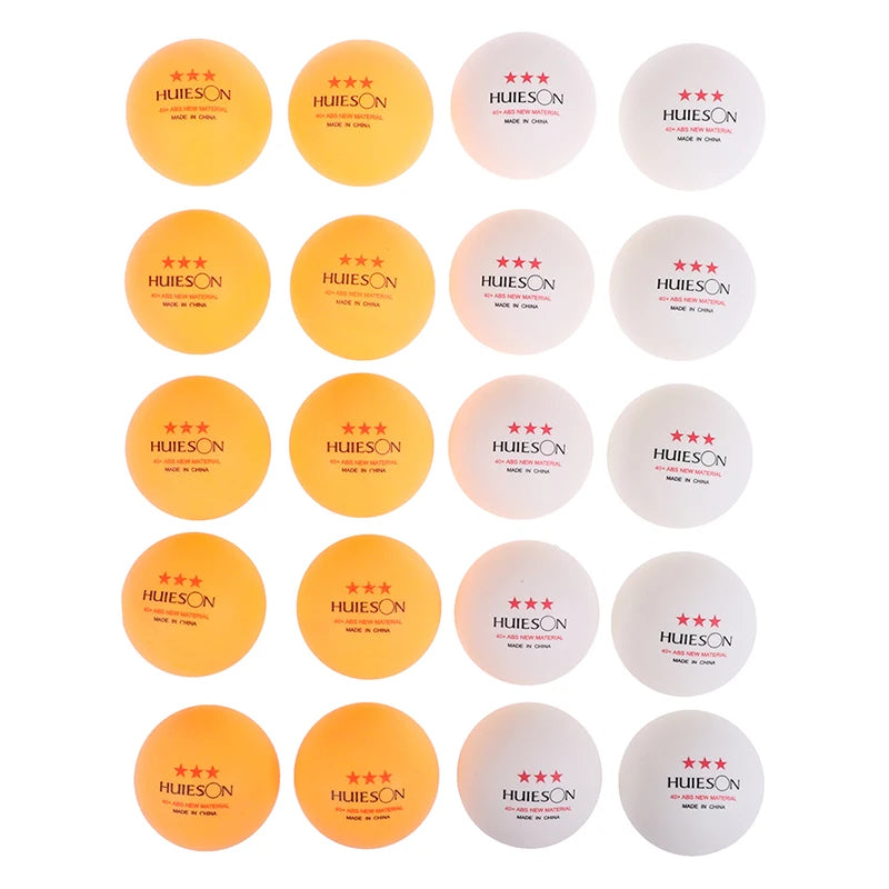 3-Star ABS Table Tennis Balls 40+mm — 10pcs Training Pack